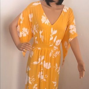 Yellow long summer dress $25